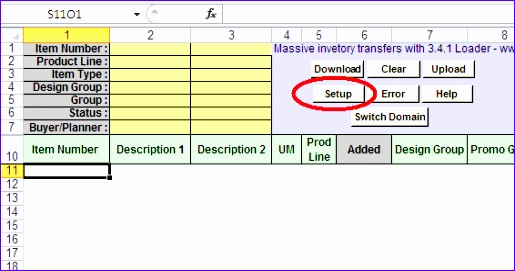 excel database template