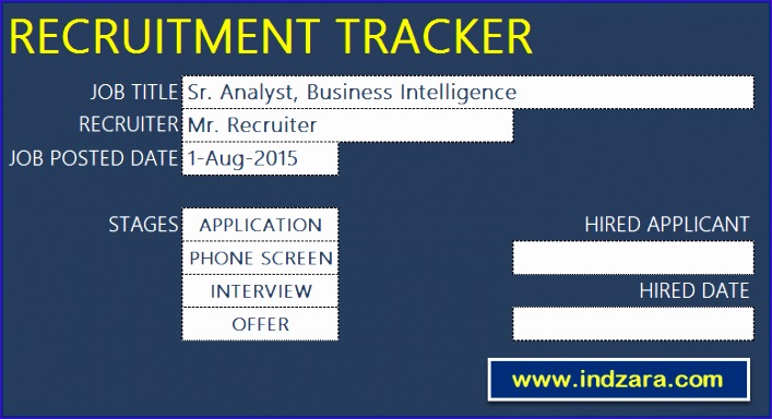 recruitment tracker free excel template