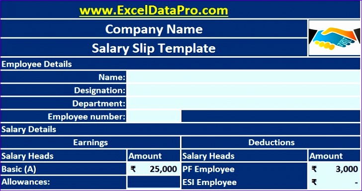salary slip template