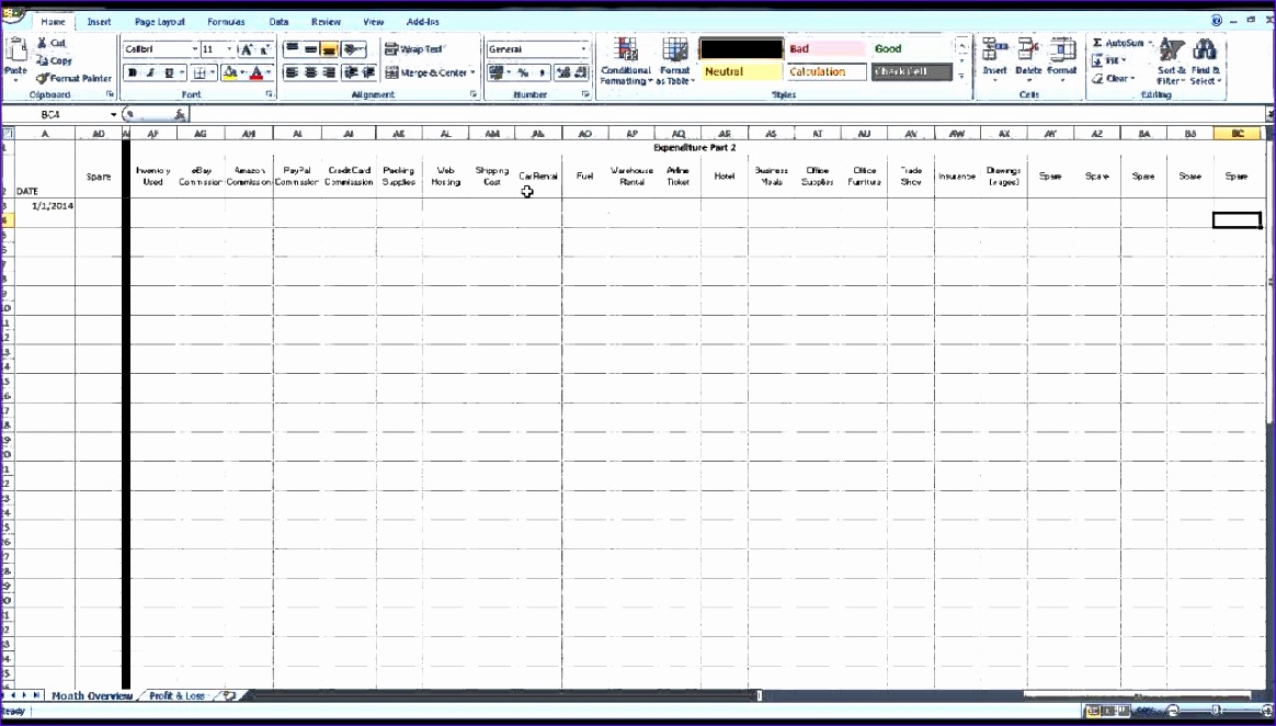 bookkeeping excel template 1 2