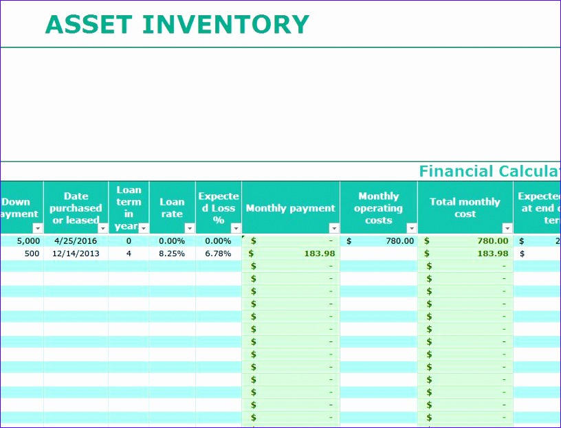 asset inventory template