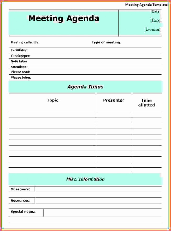 board meeting agenda templates 655882