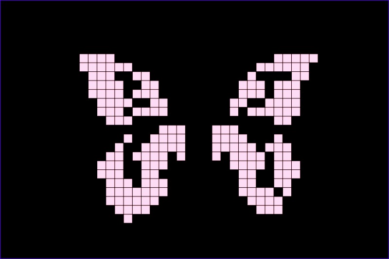 butterfly pixel art 800534