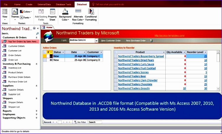 ms access northwind database 606