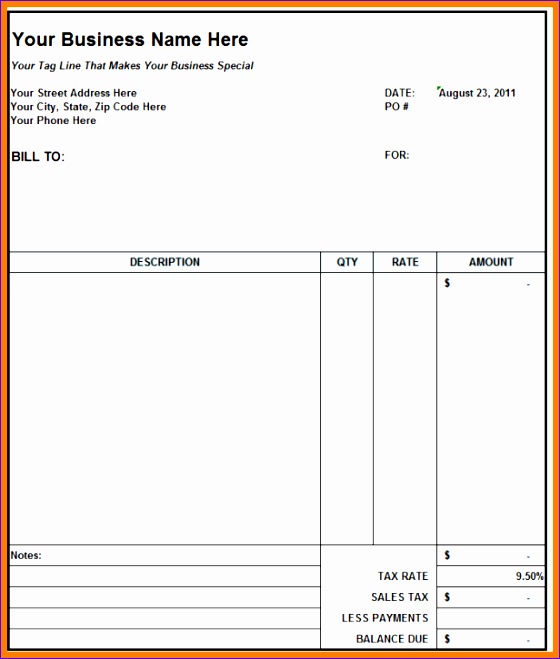 10 invoice template excel 2016 560659