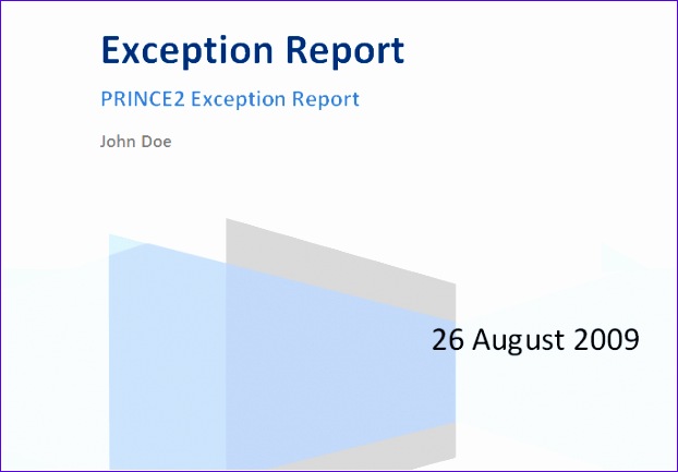 prince2 exception report 622433