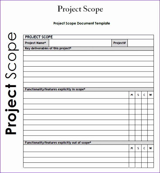 project scope template 546590