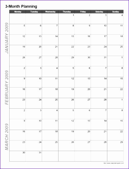 printable multi month calendars 417546
