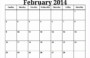 6  Excel Monthly Calendar Template 2014