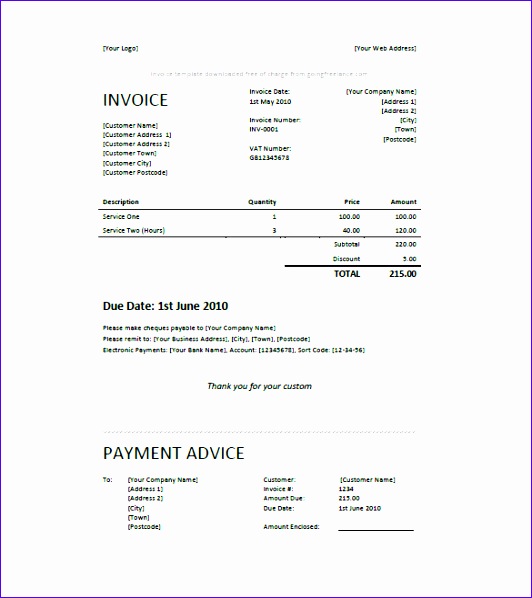 freelance invoice 532598