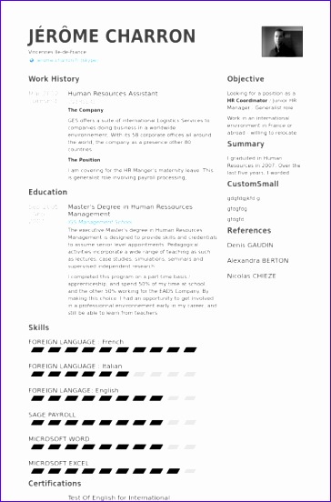 human resources assistant cv examples locale=fr 364552