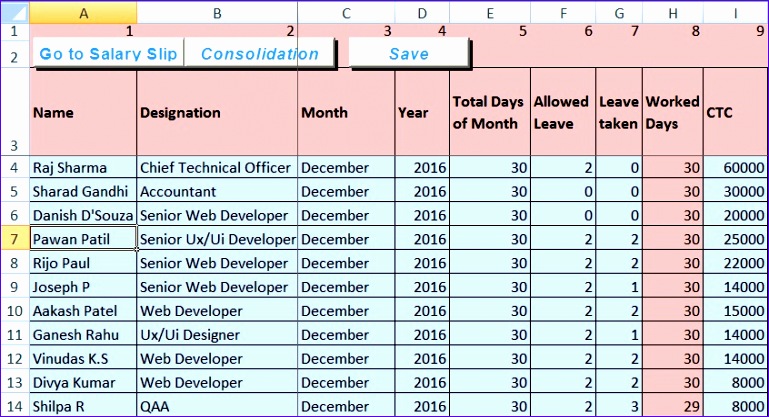 salary sheet template 769417