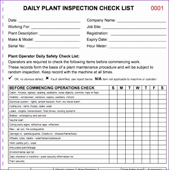 daily plant prestart book 546552