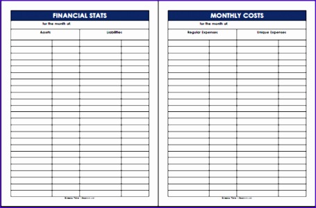 keep track of financial stats and monthly costs