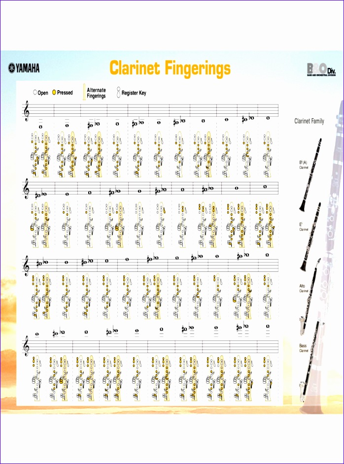 clarinet fingering chart 698942