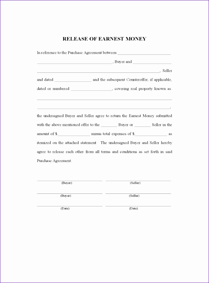 earnest money contract form 698942