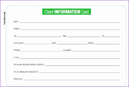 client information sheet templates 546369