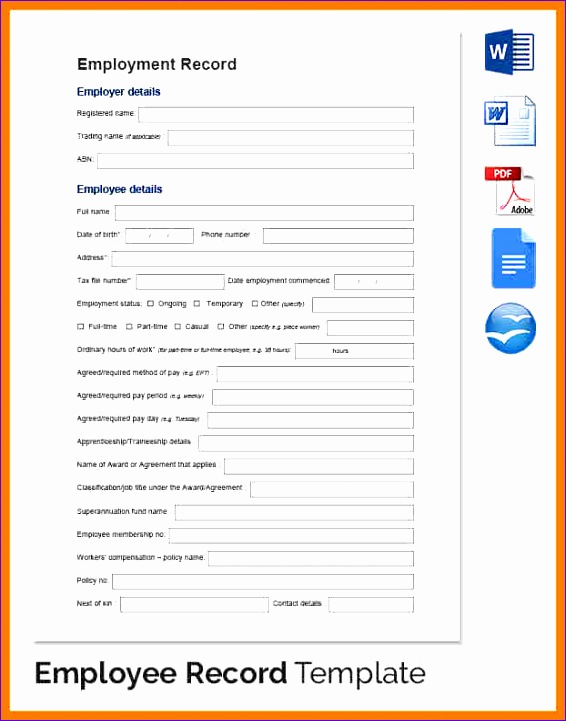 8 staff details form template 566721
