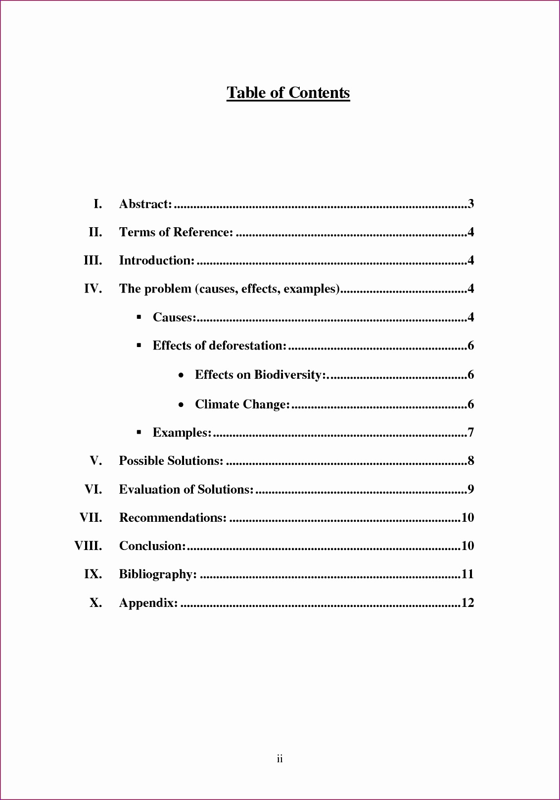 4 table of contents sample 11321616