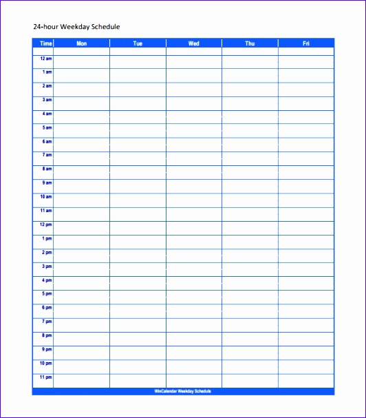 daily work schedule template 532607