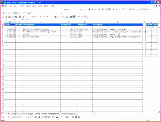 excel spreadsheet template for expenses