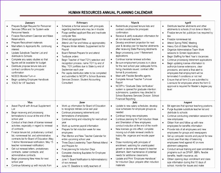 annual hr calendar 709553