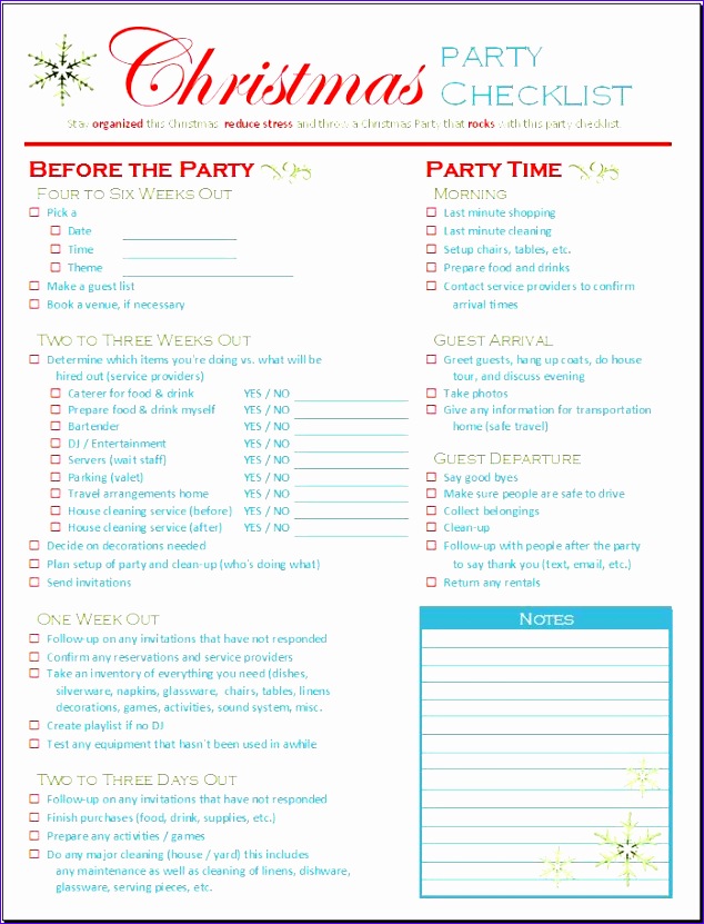 christmas party checklist 634831