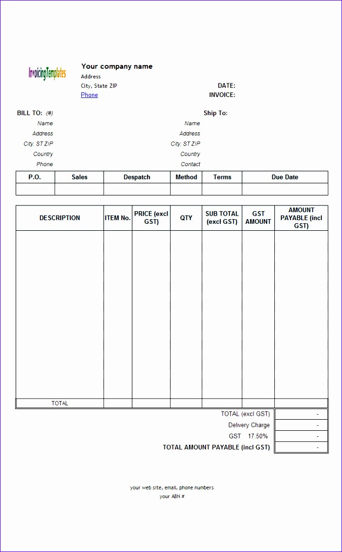 subcontractor invoice template excel 2623 6771093