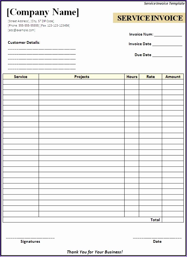 blank business invoice template 629863