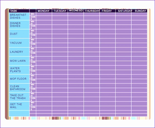 chore chart template 637526