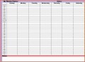 12 Excel Template Daily Schedule