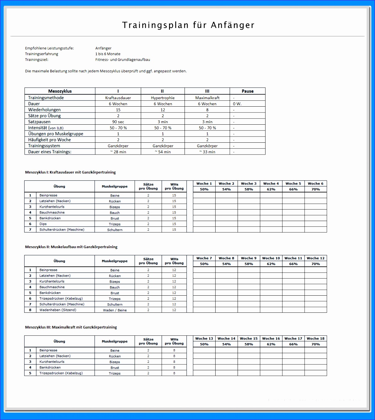 5 trainingsplan vorlage 506a4 5 trainingsplan vorlage 12091351