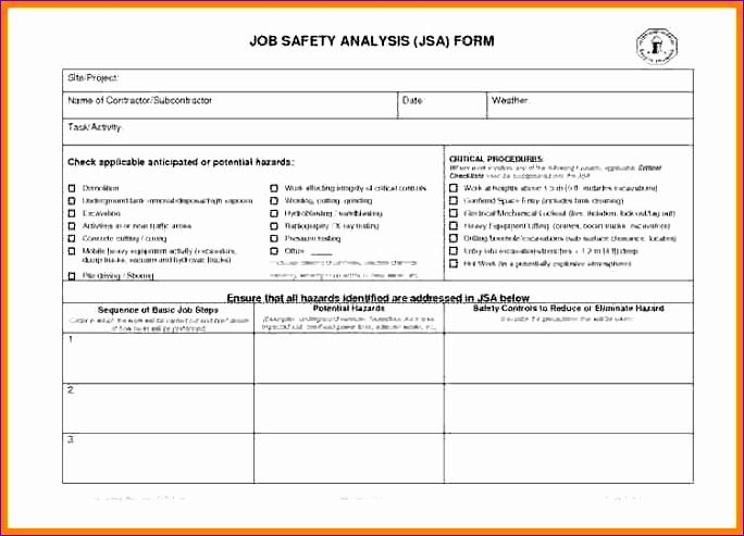job hazard analysis worksheet 684493