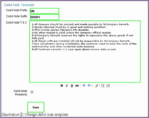 how to edit debit note template in bmo online inventory management system 583465