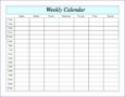 11 Excel Template Weekly Planner