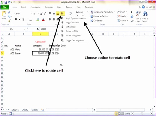 excel rotate cells 546405