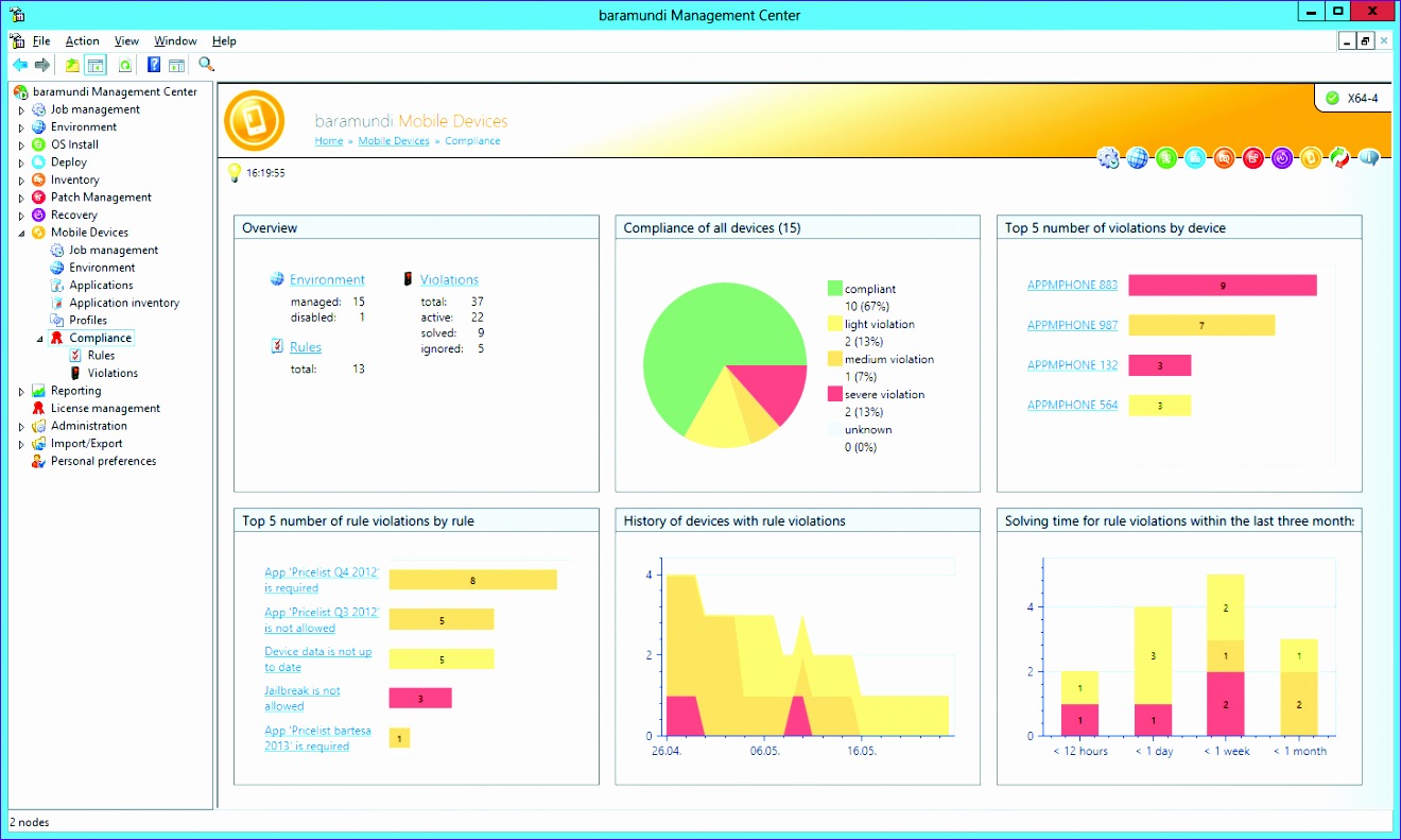 baramundi provides pliance management for mobile devices and supports windows phone 8 1320791