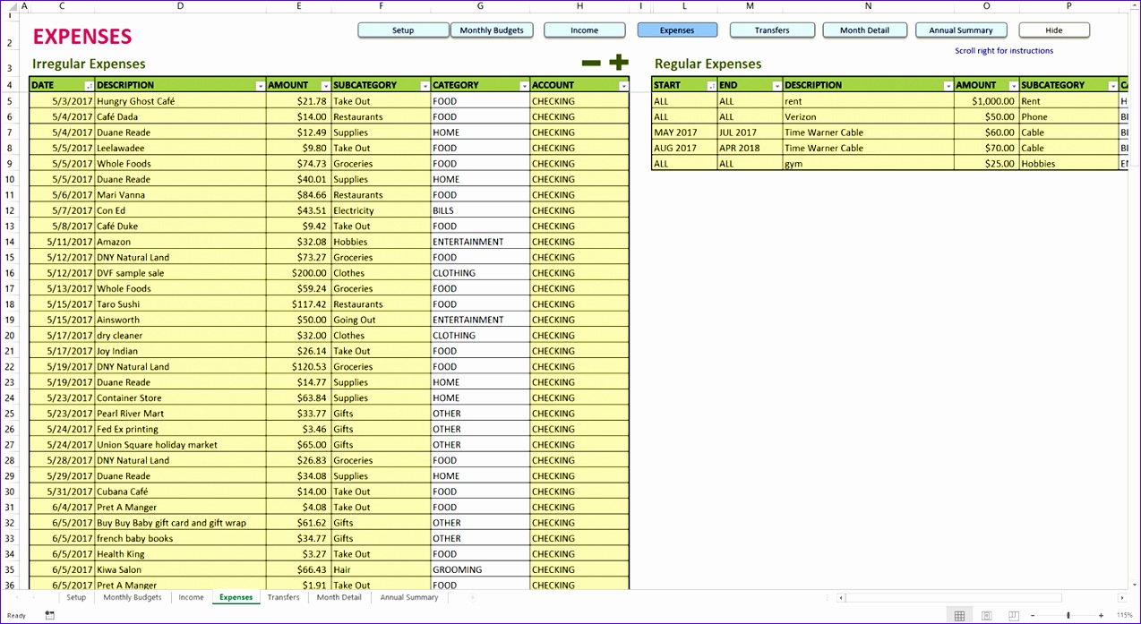 Premium Excel Bud Excel Template Savvy Spreadsheets 706n2 super deluxe bud 1274697
