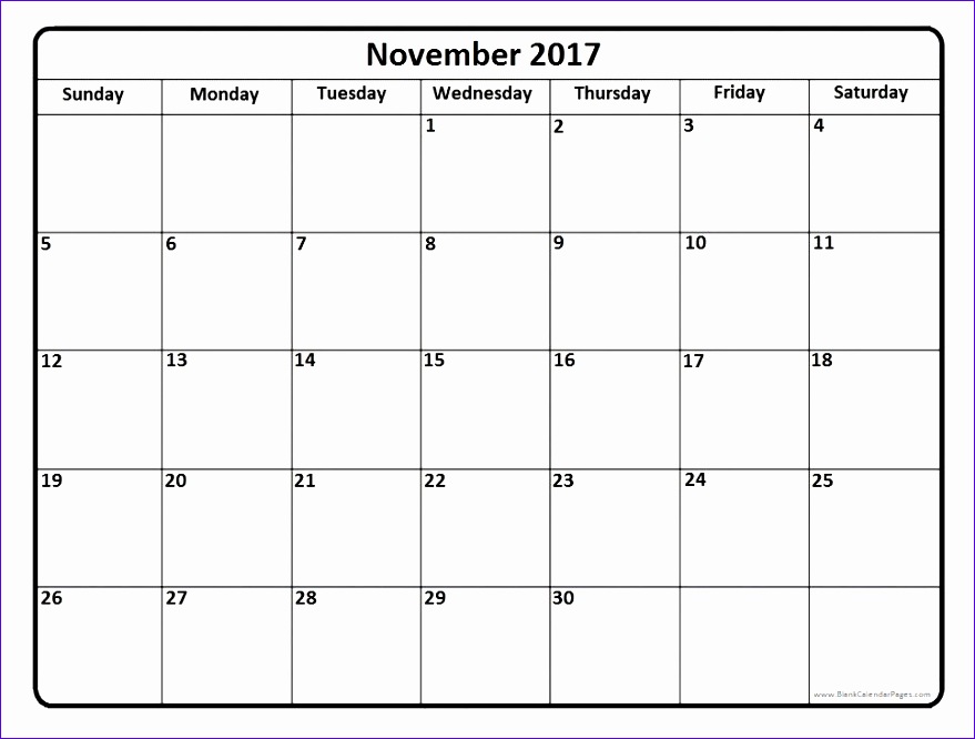 november 2017 calendar excel 2374 879666