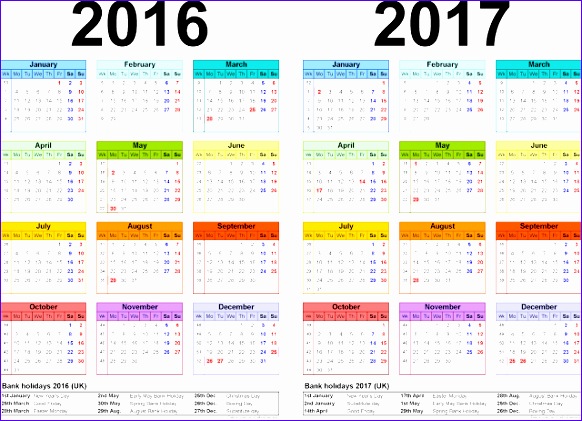 two year calendars for 582421