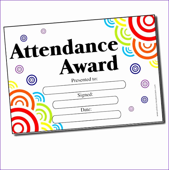 pack of 10 attendance award circles a4 certificates 546552