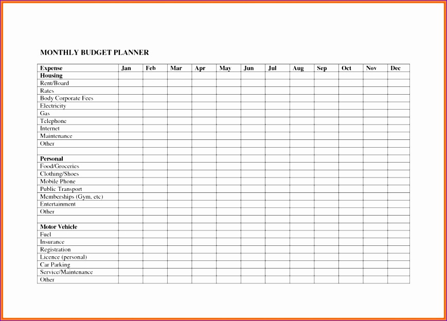 10 monthly expenses spreadsheet template 869624
