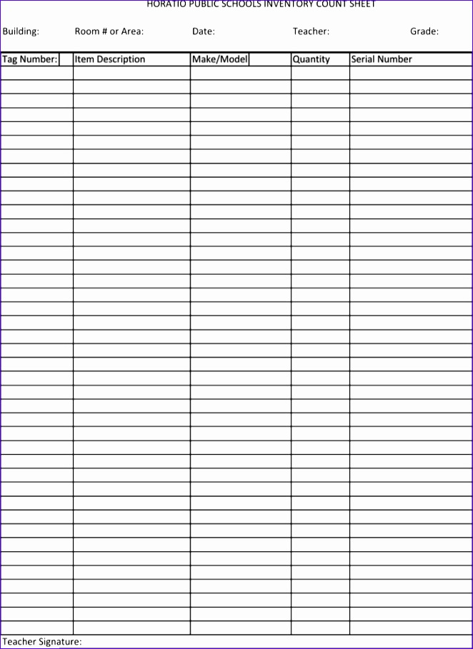 inventory count sheets 662909