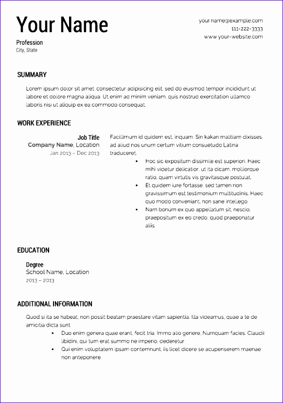 resume builder template