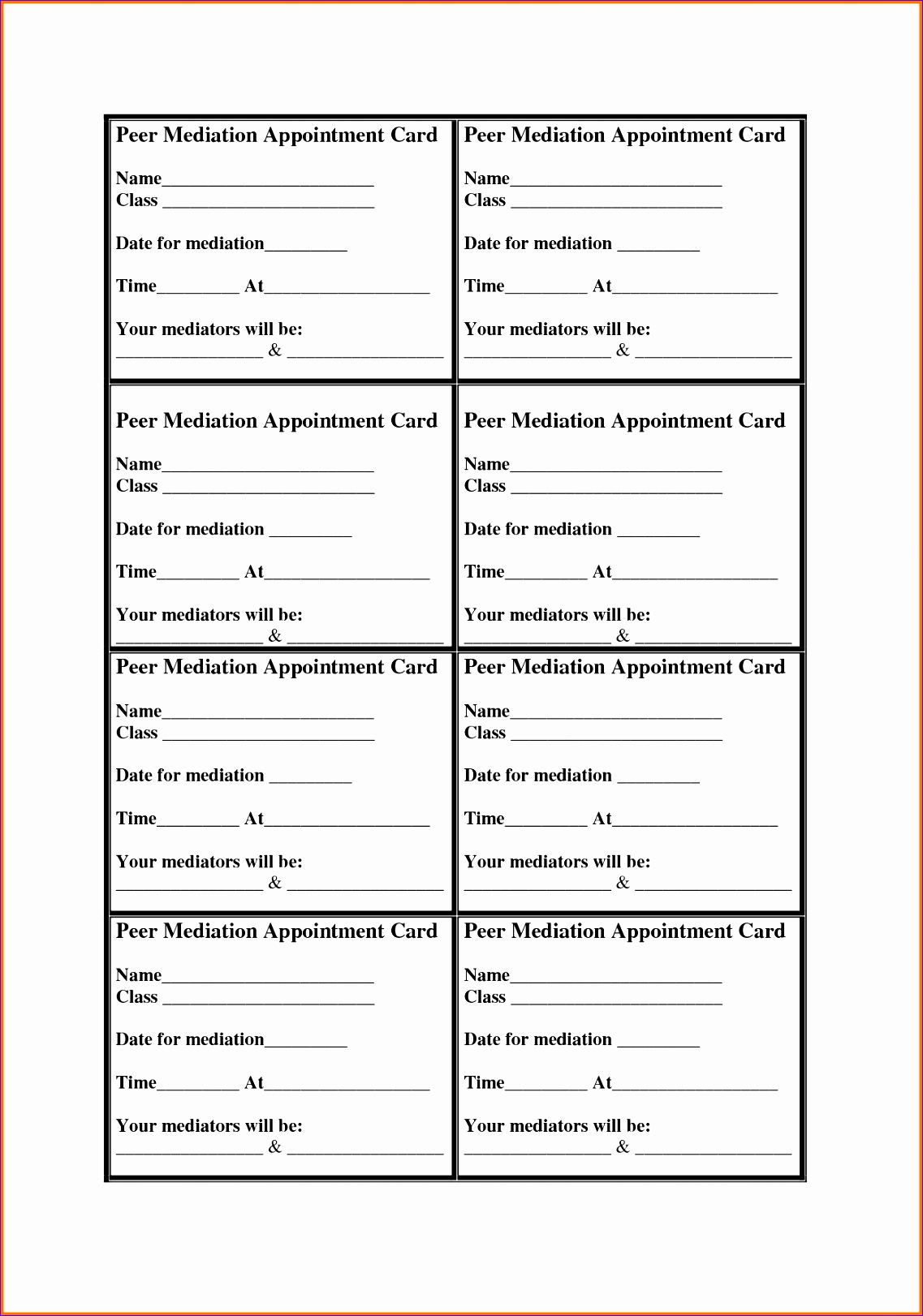 appointment cards template 11371622