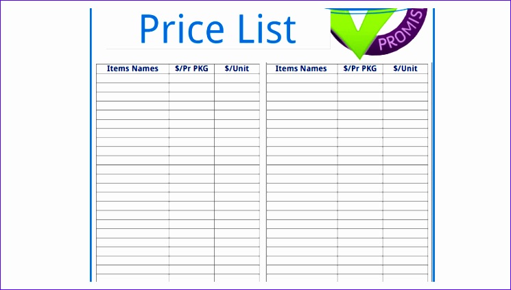 price list templates 745423
