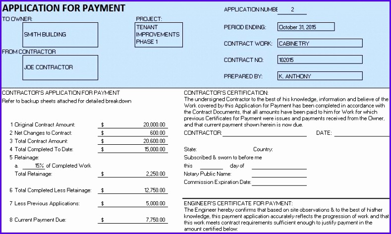 Subcontractor Progress Payment JPG · Download Excel Template 789472