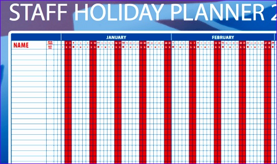 holiday planner template 546325