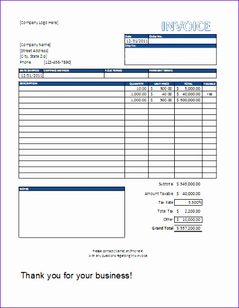 free invoice template excel 476614