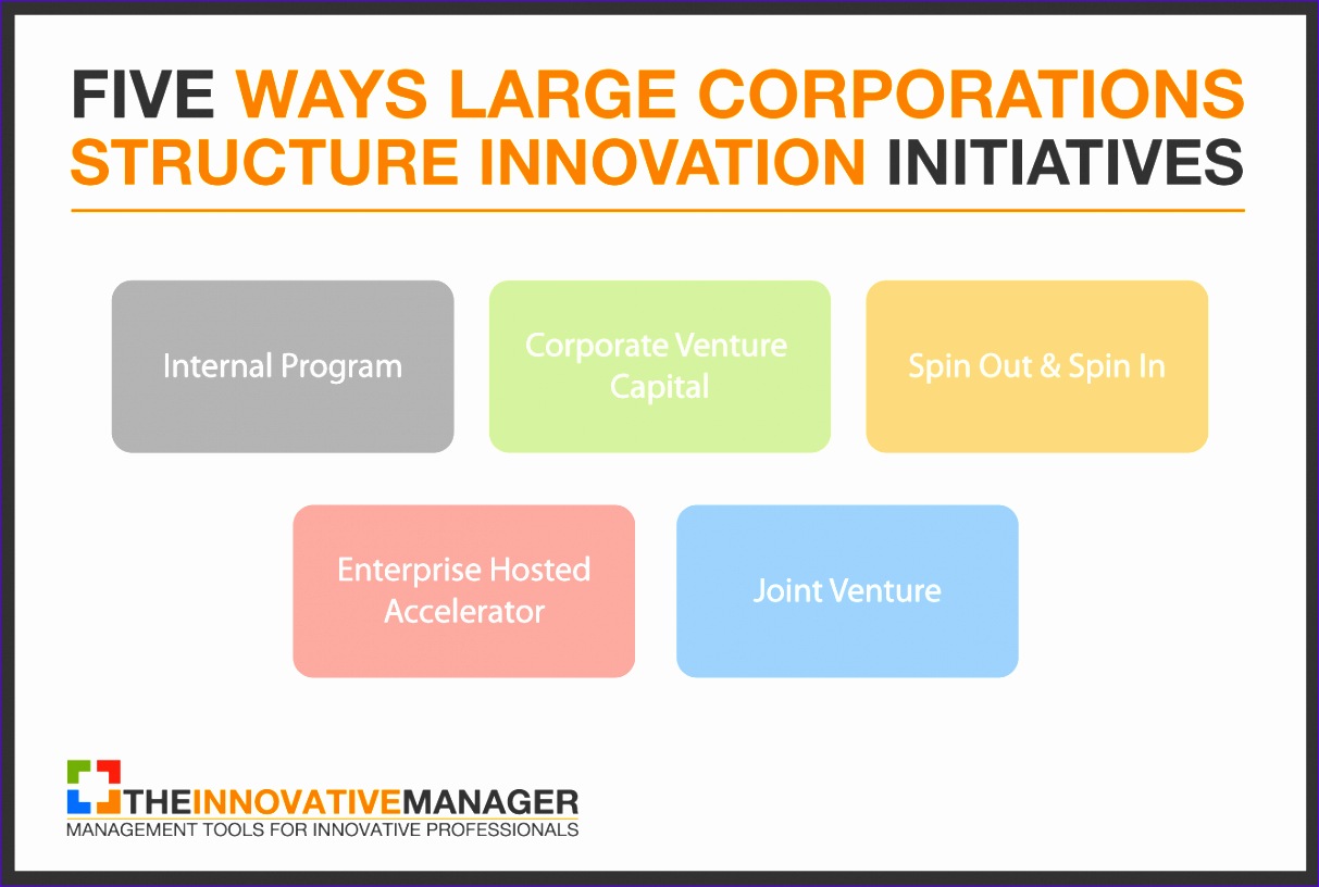 five ways large corporations structure innovation initiatives